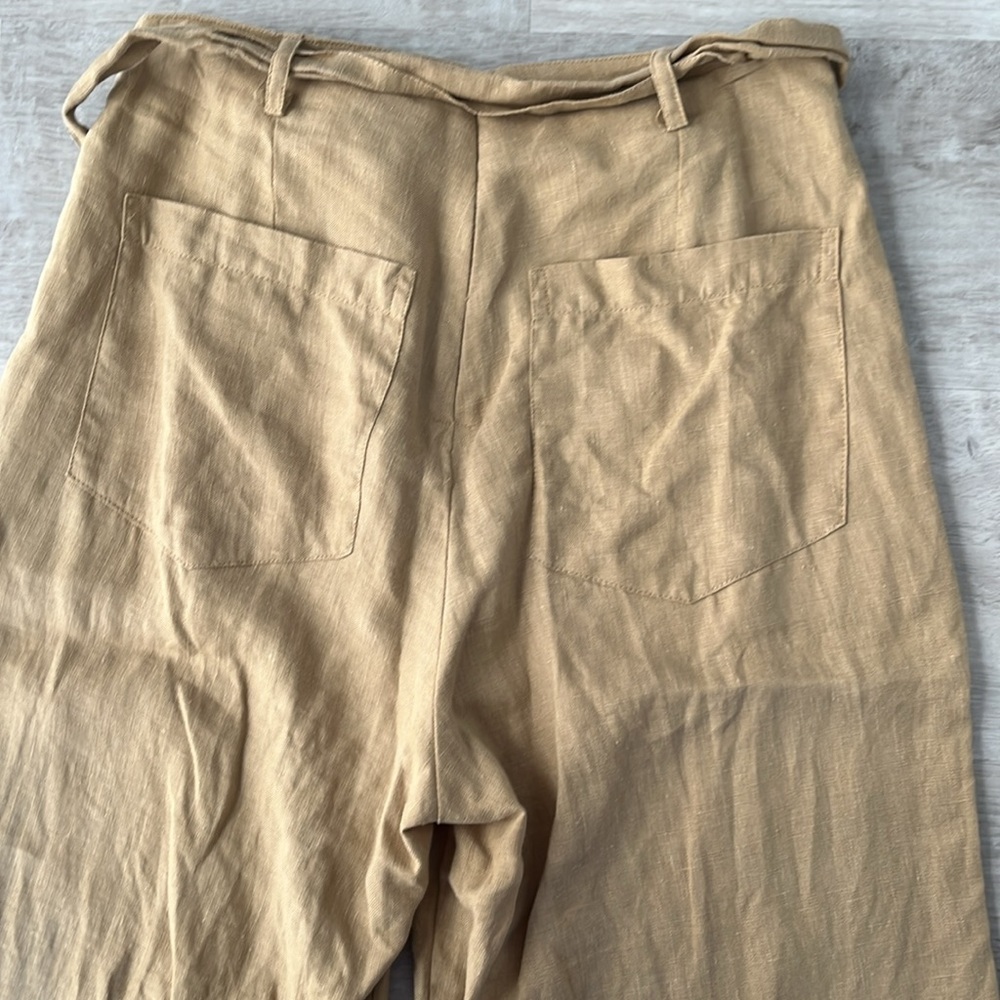 Faithfull The Brand Messina Pants 100% Linen Wide Leg Trousers Women’s M / USA 6 - Picture 7 of 13
